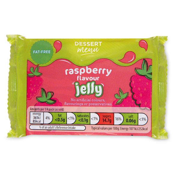 Raspberry Flavour Jelly 135g Dessert Menu